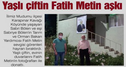 Yaşlı çiftin Fatih Metin aşkı