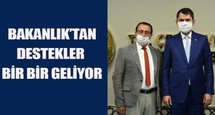 ÇEVRE VE ŞEHİRCİLİK'TEN DESTEKLER BİR BİR GELİYOR
