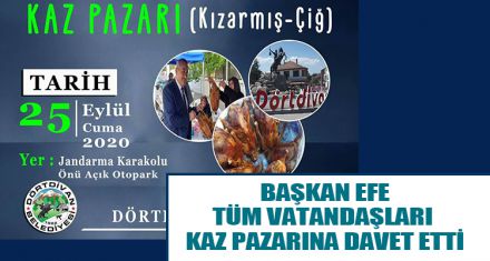 BAŞKAN EFE HERKESİ  KAZ PAZARINA ÇAĞIRDI