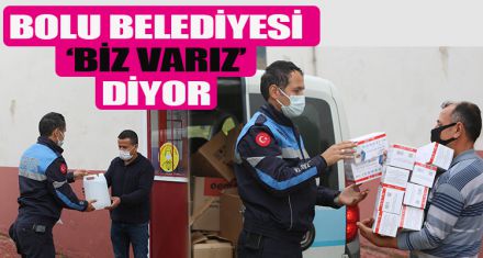 Bolu Belediyesi'nden okullara dezenfektan, maske ve kırtasiye malzemesi