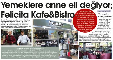 Yemeklere anne eli değiyor; Felicita Kafe&Bistro