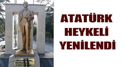 Atatürk heykeli yenilendi