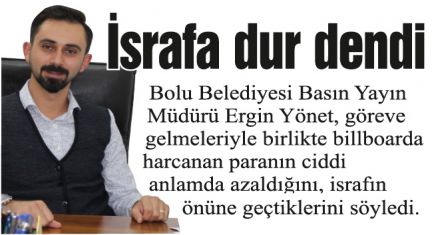 Yönet; ‘Özcan'la israf düzeni son buldu'