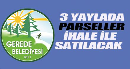 3 YAYLADA PARSELLER İHALE İLE SATILACAK