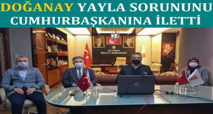 DOĞANAY YAYLA EVLERİ SORUNUNU CUMHURBAŞKANINA İLETTİ 