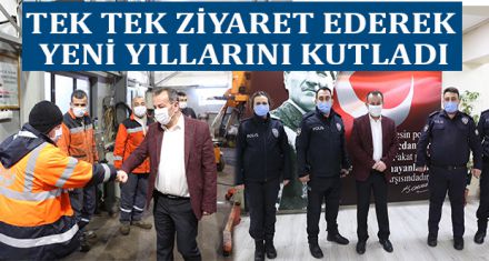 BAŞKAN YILBAŞINI MESAİDE GEÇİRENLERİ UNUTMADI