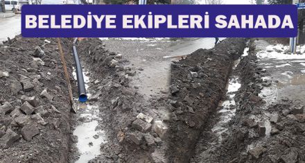 BELEDİYE EKİPLERİ SAHADA