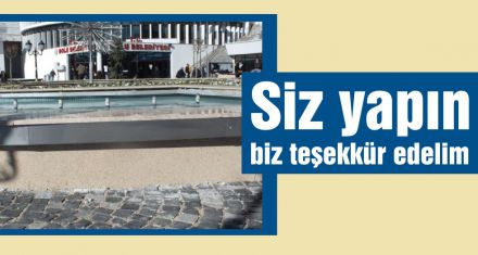 Siz yapın biz teşekkür edelim