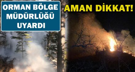 ORMAN BÖLGE MÜDÜRLÜĞÜ UYARDI