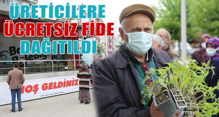 ÜRETİCİLERE  ÜCRETSİZ FİDE DAĞITILDI