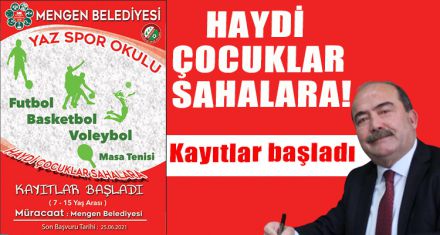 HAYDİ ÇOCUKLAR SAHALARA!
