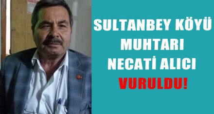SULTANBEY KÖYÜ MUHTARI NECATİ ALICI VURULDU.