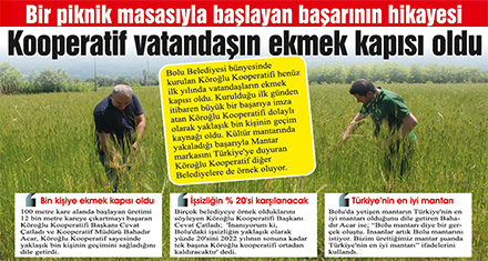 Bolulu üreticilerin umudu oldular 
