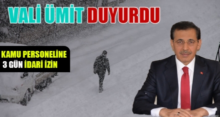 KAMU PERSONELİNE 3 GÜN İDARİ İZİN