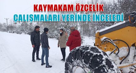 KAYMAKAM ÖZÇELİK ÇALIŞMALARI YERİNDE İNCELEDİ