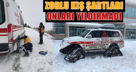 ZORLU KIŞ ŞARTLARI ONLARI YILDIRMADI