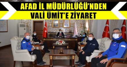 AFAD İL MÜDÜRLÜĞÜ'NDEN VALİ ÜMİT'E ZİYARET