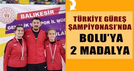 TÜRKİYE GÜREŞ ŞAMPİYONASI'NDA BOLU'YA 2 MADALYA