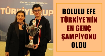 BOLULU EFE TÜRKİYE'NİN EN GENÇ ŞAMPİYONU OLDU 