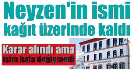 Karar alındı ama isim hala değişmedi