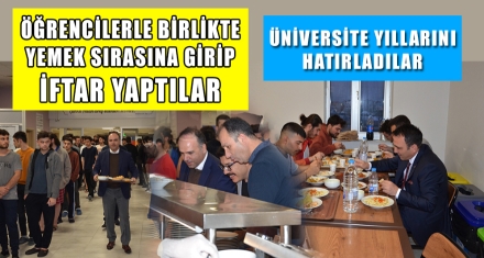 Öğrencilerle samimi bir iftarda buluştular