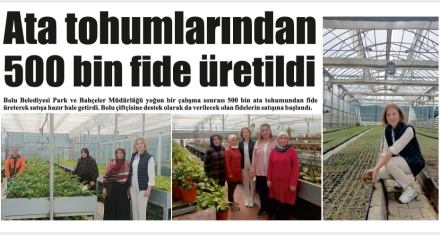 Park ve Bahçeler fide açtı