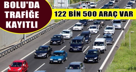 BOLU'DA TRAFİĞE KAYITLI 122 BİN 500 ARAÇ VAR