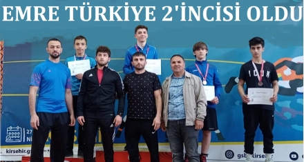 EMRE ÇETİNKAYA TÜRKİYE 2'İNCİSİ OLDU