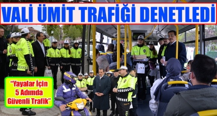 VALİ ÜMİT TRAFİĞİ DENETLEDİ