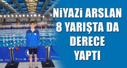NİYAZİ ARSLAN 8 YARIŞTA DA DERECE YAPTI