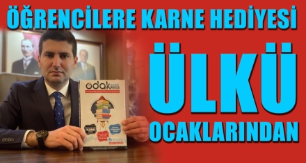 ÖĞRENCİLERE KARNE HEDİYESİ ÜLKÜ OCAKLARINDAN
