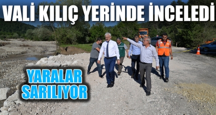 VALİ KILIÇ YERİNDE İNCELEDİ