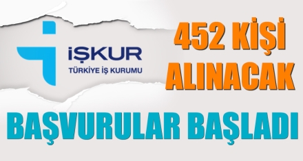 452 KİŞİ ALINACAK