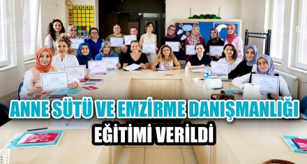 ANNE SÜTÜ VE EMZİRME DANIŞMANLIĞI EĞİTİMİ VERİLDİ