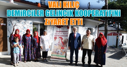 VALİ KILIÇ DEMİRCİLER GELİNCİK KOOPERATİFİNİ ZİYARET ETTİ