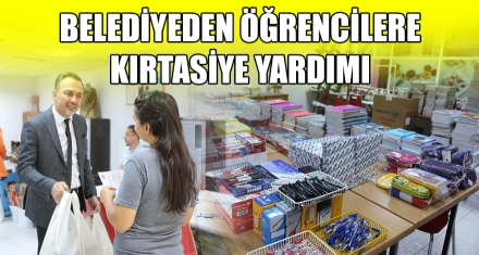 BELEDİYEDEN ÖĞRENCİLERE KIRTASİYE YARDIMI