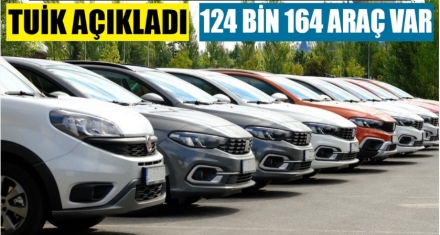 ARAÇ SAYISI 124 BİN 164 OLDU
