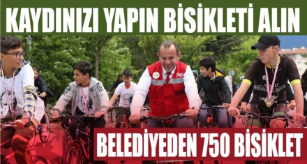 BELEDİYEDEN 750 BİSİKLET 
