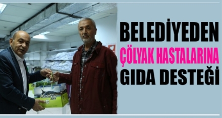 BELEDİYEDEN ÇÖLYAK HASTALARINA GIDA DESTEĞİ
