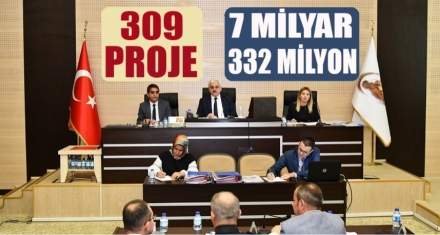 İLİMİZDE 7 MİLYAR 332 MİLYON BEDELLİ 309 PROJE YÜRÜTÜLÜYOR 