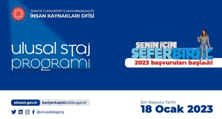 2023 ULUSAL STAJ PROGRAMI BAŞVURULARI DEVAM EDİYOR