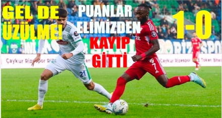 PUAN ELİMİZDEN UÇTU GİTTİ