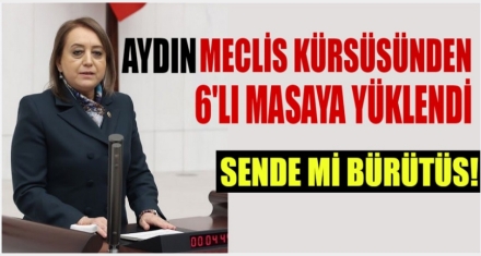 AYDIN MECLİS KÜRSÜSÜNDEN 6'LI MASAYA YÜKLENDİ