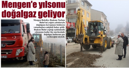 Mengen'e yılsonu doğalgaz geliyor