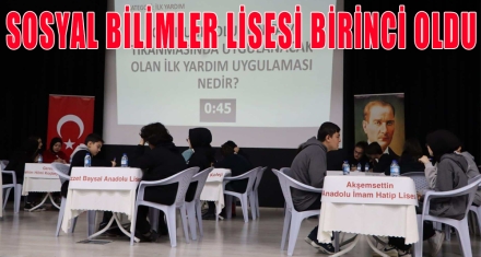 SOSYAL BİLİMLER LİSESİ BİRİNCİ OLDU