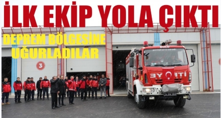 BOLU İTFAİYESİ DEPREM BÖLGESİNE YOLA ÇIKTI 