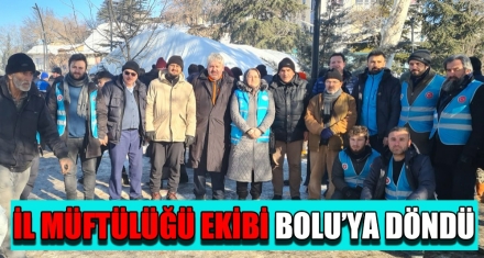 İL MÜFTÜLÜĞÜ EKİBİ BOLU'YA DÖNDÜ 