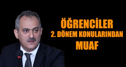 ÖĞRENCİLER 2. DÖNEM KONULARINDAN MUAF