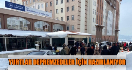YURTLAR DEPREMZEDELER İÇİN HAZIRLANIYOR