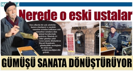 61 yıldır gümüşü sanata dönüştürüyor